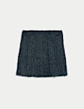 Fringed Mini A-Line Skirt