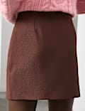 Mini A-Line Skirt with Wool
