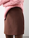 Mini A-Line Skirt with Wool