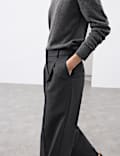 Wide Leg Trousers With Wool