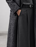 Wide Leg Trousers With Wool