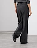 Wide Leg Trousers With Wool