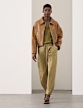 Pure Cotton Drawstring Barrel Trousers