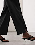Lyocell Rich Tailored Straight Leg Trousers