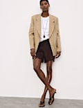 Pure Silk Lace High Waisted Shorts