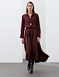 Pure Silk Midaxi Asymmetric Skirt