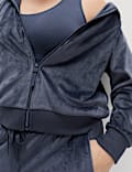 Super Soft Velour Zip Up Hoodie