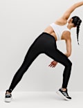 Basic-Sportleggings mit hohem Bund