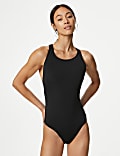 Tummy Control Strappy High Neck Swimsuit