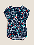 Lightweight Scoop Neck Relaxed T-Shirt