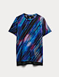 Scoop Neck Mesh Back T-Shirt