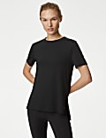 Scoop Neck Mesh Back T-Shirt