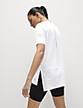 Scoop Neck Mesh Back T-Shirt