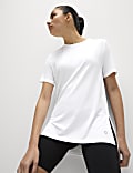Scoop Neck Mesh Back T-Shirt