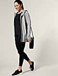 Sweat coupe longue en coton à capuche