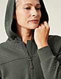 Cotton Rich Quilted Half Zip Hoodie