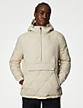 Quilted Half Zip Hooded Puffer Jacket