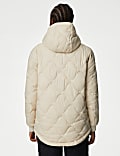 Quilted Half Zip Hooded Puffer Jacket