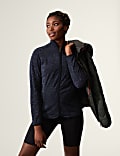 Printed Funnel Neck Fleece Jacket