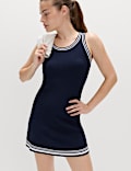 Cotton Rich Round Neck Fitted Sports Dress