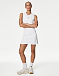 Half Zip Fitted Mesh Back Sports Dress