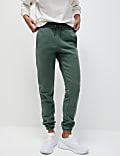 Cotton Rich RelaxedHigh Waisted Joggers