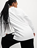 Cotton Rich Brushed Longline Sweatshirt