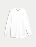 Cotton Rich Brushed Longline Sweatshirt