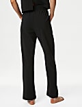 Woven High Waisted Wide Leg Trousers