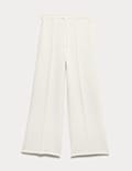High Waisted Wide Leg Slim Fit Joggers