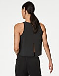  Cropped Split Back Yoga Vest Top