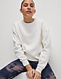 Pleat Back Oversized Yoga Sweatshirt