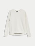 Pleat Back Oversized Yoga Sweatshirt