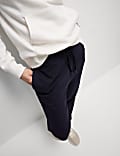 Cotton Rich Cuffed High Waisted Joggers