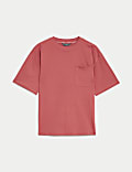 Pure Cotton Crew Neck Boxy T-Shirt