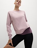 Round Neck Relaxed Yoga Crop Sweatshirt
