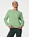 Scoop Neck Relaxed Crop Yoga Sweatshirt