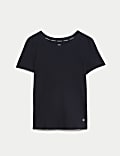 Cotton Rich Scoop Neck T-Shirt