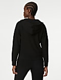 Cotton Rich Mesh Panel Relaxed Hoodie