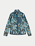 Thermal Printed Zip Up Funnel Neck Fleece