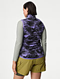 Zip Up Printed Funnel Neck Fleece Gilet