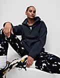 Borg Half Zip Longline Fleece Jacket