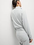 Funnel Neck Half Zip Yoga Top