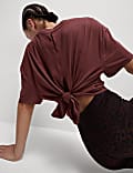 Modal Blend Lightweight Tie Back T-Shirt