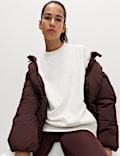 Sweat extra-large en coton &agrave; col rond