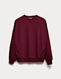Cotton Rich Crew Neck Oversized Sweatshirt