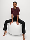 Ribbed High Waisted Flared Yoga Leggings
