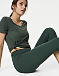 Go Balance Wrap Waist Cropped Yoga Leggings