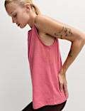 Cotton Blend Textured Yoga Vest Top