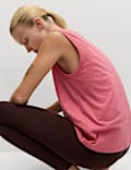 Cotton Blend Textured Yoga Vest Top